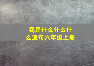 我是什么什么什么造句六年级上册