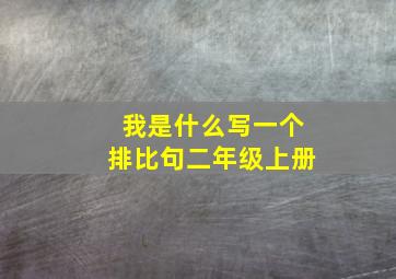 我是什么写一个排比句二年级上册