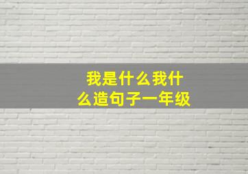 我是什么我什么造句子一年级