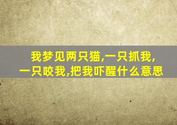 我梦见两只猫,一只抓我,一只咬我,把我吓醒什么意思