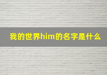 我的世界him的名字是什么