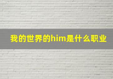 我的世界的him是什么职业