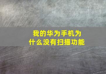 我的华为手机为什么没有扫描功能