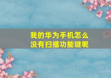 我的华为手机怎么没有扫描功能键呢