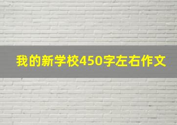 我的新学校450字左右作文