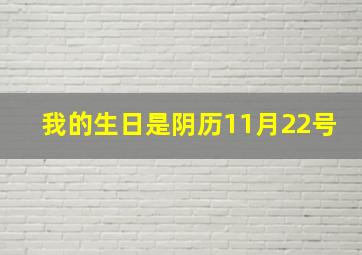 我的生日是阴历11月22号