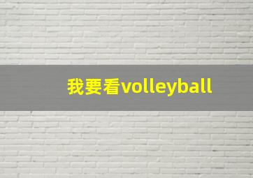 我要看volleyball