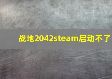 战地2042steam启动不了