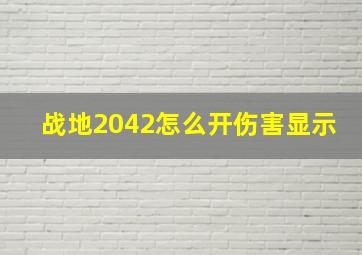 战地2042怎么开伤害显示