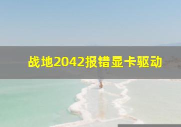 战地2042报错显卡驱动