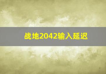 战地2042输入延迟