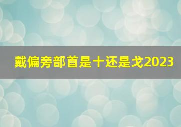 戴偏旁部首是十还是戈2023