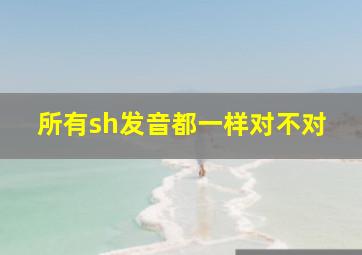 所有sh发音都一样对不对