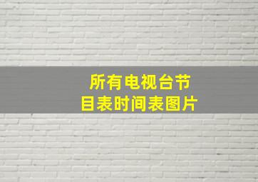 所有电视台节目表时间表图片