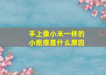 手上像小米一样的小疙瘩是什么原因