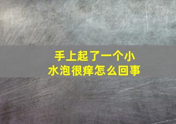 手上起了一个小水泡很痒怎么回事