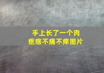 手上长了一个肉疙瘩不痛不痒图片