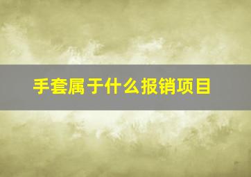 手套属于什么报销项目