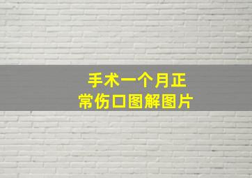 手术一个月正常伤口图解图片