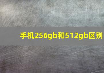 手机256gb和512gb区别