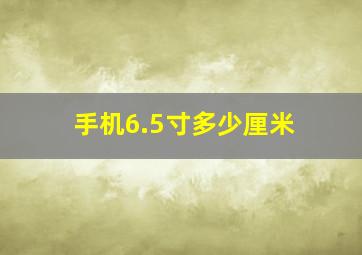 手机6.5寸多少厘米