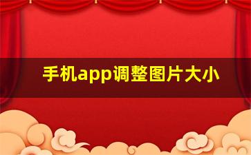 手机app调整图片大小