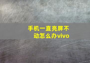 手机一直亮屏不动怎么办vivo