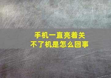 手机一直亮着关不了机是怎么回事