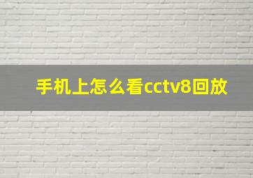 手机上怎么看cctv8回放