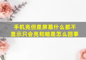 手机亮但是屏幕什么都不显示只会亮和暗是怎么回事