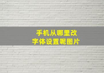 手机从哪里改字体设置呢图片