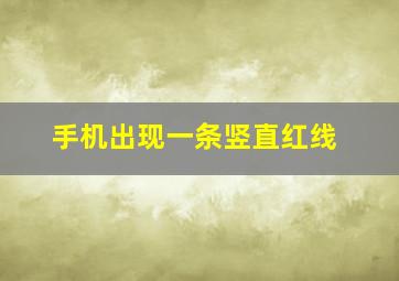 手机出现一条竖直红线