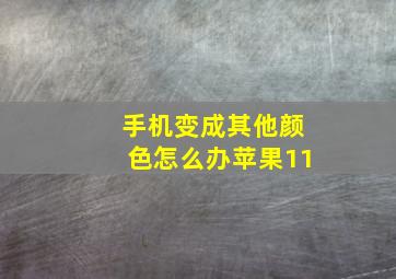 手机变成其他颜色怎么办苹果11