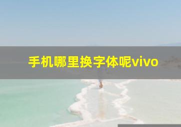 手机哪里换字体呢vivo