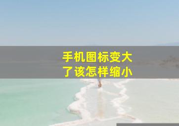 手机图标变大了该怎样缩小