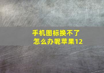 手机图标换不了怎么办呢苹果12