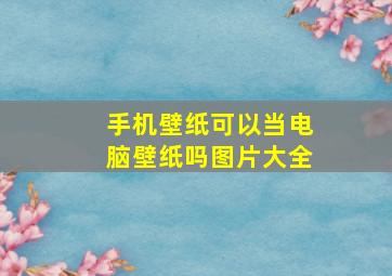 手机壁纸可以当电脑壁纸吗图片大全