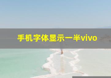 手机字体显示一半vivo