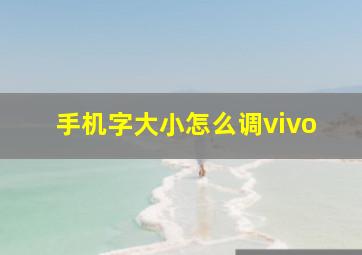 手机字大小怎么调vivo