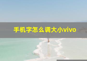 手机字怎么调大小vivo