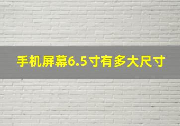 手机屏幕6.5寸有多大尺寸