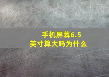 手机屏幕6.5英寸算大吗为什么