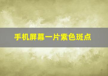 手机屏幕一片紫色斑点