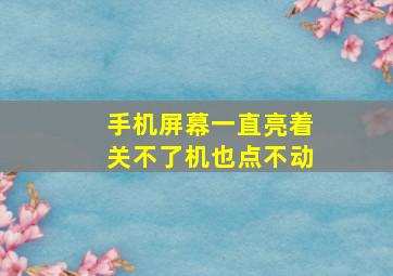 手机屏幕一直亮着关不了机也点不动