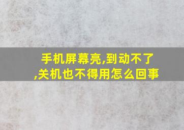 手机屏幕亮,到动不了,关机也不得用怎么回事