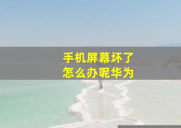 手机屏幕坏了怎么办呢华为