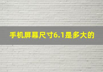 手机屏幕尺寸6.1是多大的