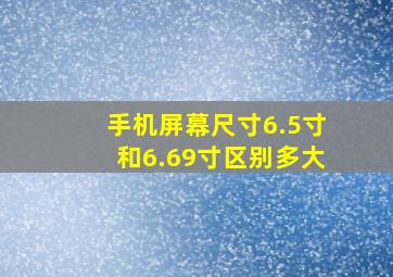 手机屏幕尺寸6.5寸和6.69寸区别多大