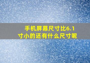 手机屏幕尺寸比6.1寸小的还有什么尺寸呢