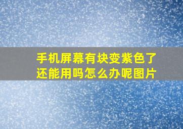 手机屏幕有块变紫色了还能用吗怎么办呢图片